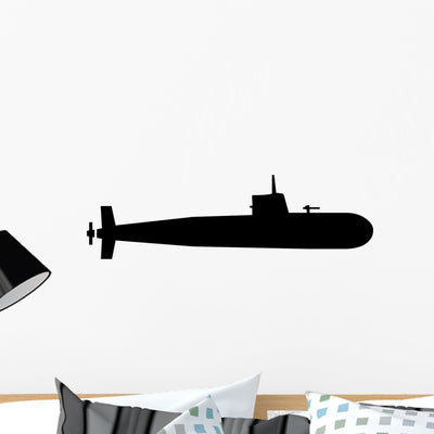 Submarine Wall Decal shown on a wall