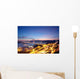 Beautiful night scenes of Tsing Ma Bridge in Hong Kong. Wall Mural