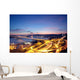 Beautiful night scenes of Tsing Ma Bridge in Hong Kong. Wall Mural