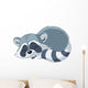 Funny sleeping cartoon raccoon Wall Decal