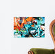 Abstract Graffiti Detail on the Textured Wall Wall Mural