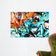 Abstract Graffiti Detail on the Textured Wall Wall Mural