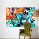 Abstract Graffiti Detail on the Textured Wall Wall Mural