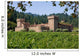 Napa Valley vineyard and castle Wall Mural