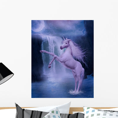 Last Unicorn Wall Mural shown on a wall