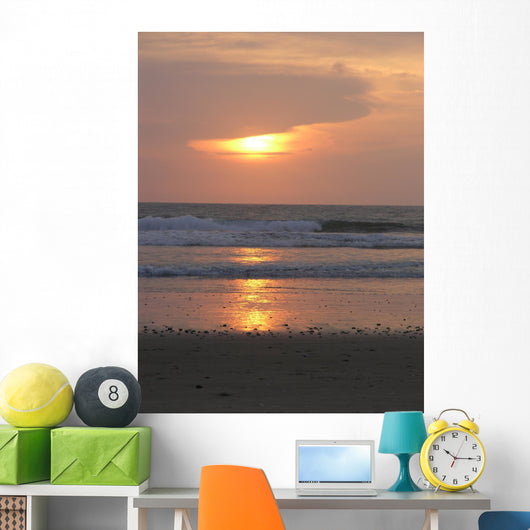 sun behind the clouds at montanita/south america Wall Mural
