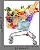 A shopping cart full with groceries Wall Decal