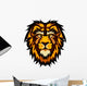 Lion Head Graphic Mascot Logo Wall Mural
