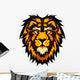 Lion Head Graphic Mascot Logo Wall Mural