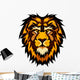 Lion Head Graphic Mascot Logo Wall Mural
