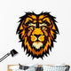 Lion Head Graphic Mascot Logo Wall Mural