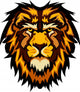 Lion Head Graphic Mascot Logo Wall Mural
