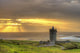 Doonagore castle at sunset in Ireland. Wall Mural