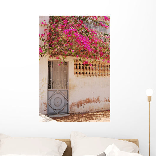 Porte D'entree Et Bougainvilliers Wall Mural