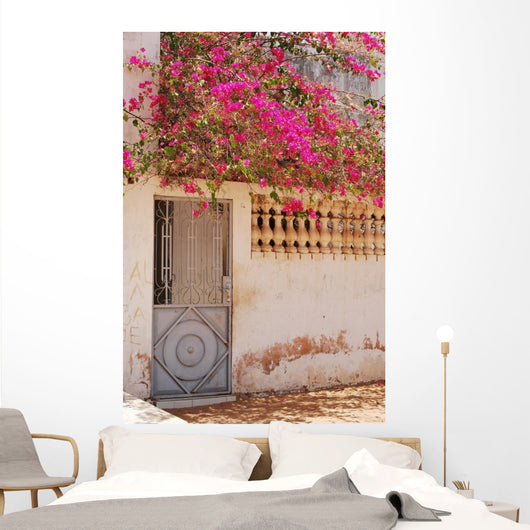 Porte D'entree Et Bougainvilliers Wall Mural