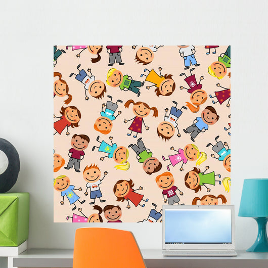 Boys and Girls Seamless Wall Decal