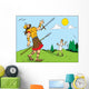 Cartoon Goliath Defeated David