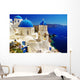 beautiful Santorini view of caldera with churches Wall Mural