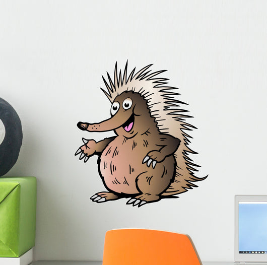 Hand-Drawn Vector Illustration of an Echidna Wall Decal