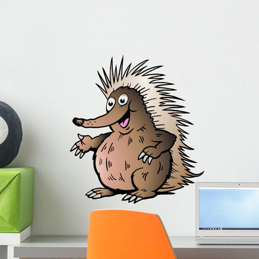 Hand-Drawn Vector Illustration of an Echidna Wall Decal