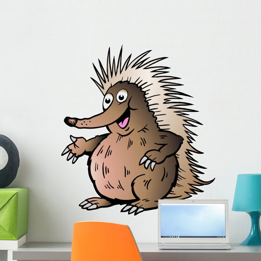 Hand-Drawn Vector Illustration of an Echidna Wall Decal