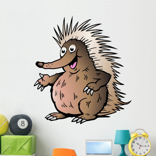 Hand-Drawn Vector Illustration of an Echidna Wall Decal