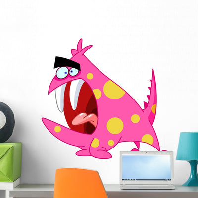 Screaming Monster shown on a wall