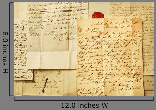 Old Letters Elegant Handwriting