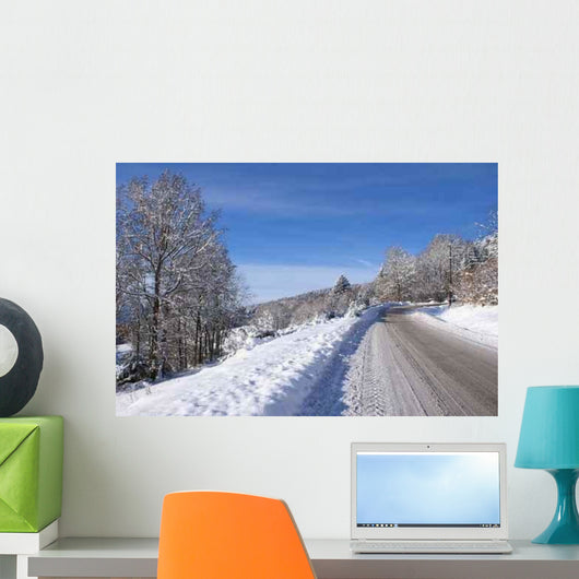 Road Vosgienne under Snow Wall Decal