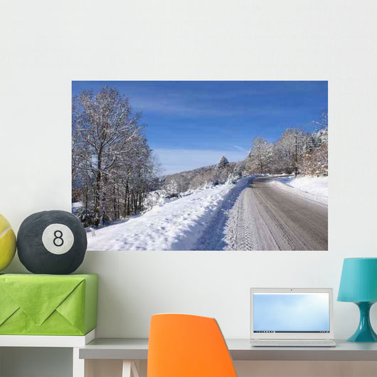 Road Vosgienne under Snow Wall Decal