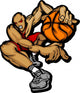 Basketball Player Cartoon Dribbling
