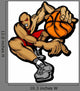 Basketball Player Cartoon Dribbling