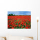 Field Full Red Poppies Wall Decal