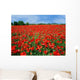 Field Full Red Poppies Wall Decal