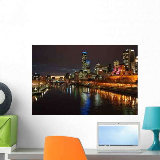 Melbourne City Night Wall Decal