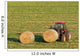 Farmer and Hay Bales Wall Mural
