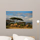 Elephant Family in Front of Mt Kilimanjaro Wall Mural