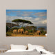 Elephant Family in Front of Mt Kilimanjaro Wall Mural