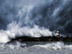 Stormy Waves against Beacon Wall Decal