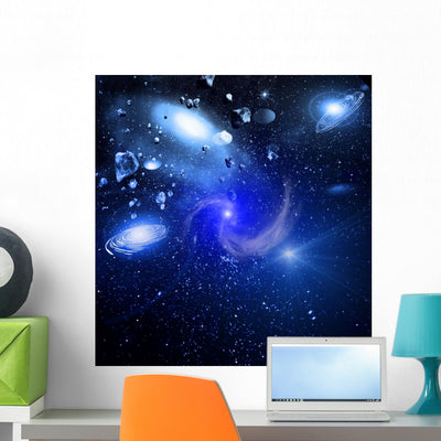 Space shown on a wall