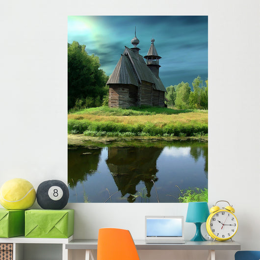   russia, kostroma, museum of wooden architecture Wall Mural