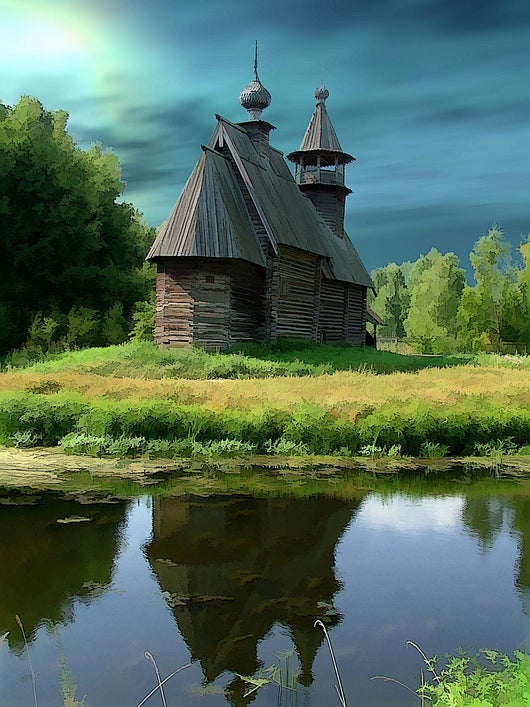   russia, kostroma, museum of wooden architecture Wall Mural