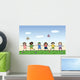 Happy Children Holding for Wall Mural