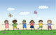 Happy Children Holding for Wall Mural
