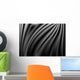 Black Abstract Satin Curtain