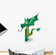 Puppy-Baby Dragon Dragon Background Background-Vector Wall Decal