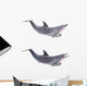 Two Dolphins Breached Wall Decal