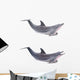 Two Dolphins Breached Wall Decal