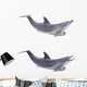 Two Dolphins Breached Wall Decal