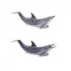 Two Dolphins Breached Wall Decal